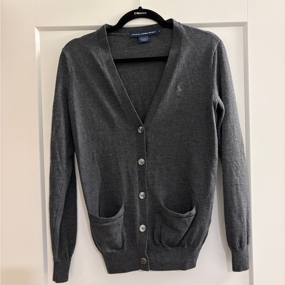 Ralph Lauren Gray Cardigan Sweater